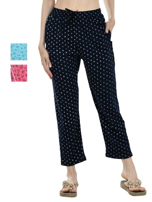 cotton printed track pants combo - 19577245 - Very Small Image - 1