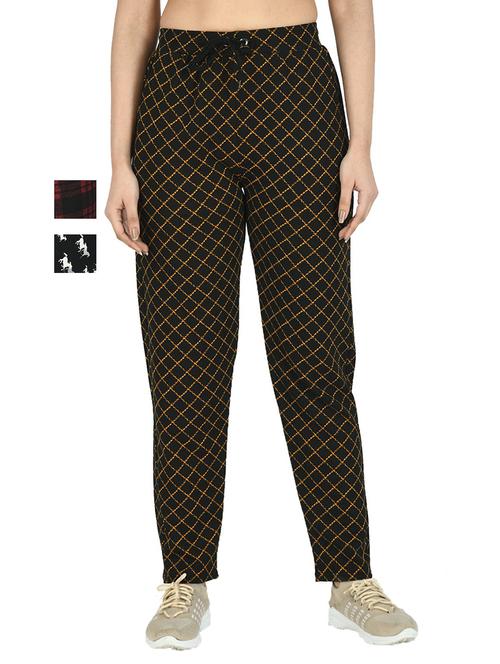 cotton printed track pants combo - 19577515 - Very Small Image - 1