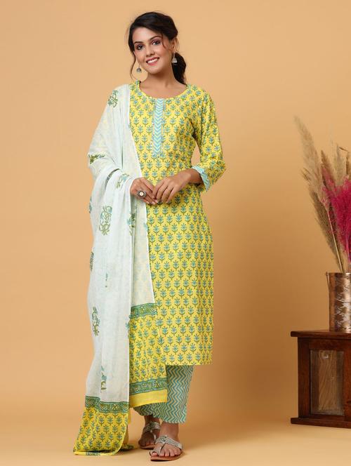 round neck kurta pant set - 19577903 - Very Small Image - 1