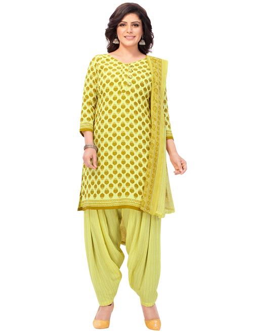 printed unstitched suit set - 19578037 - Very Small Image - 1