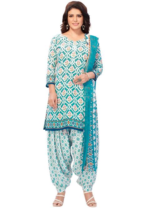 printed unstitched suit set - 19578039 - Very Small Image - 1