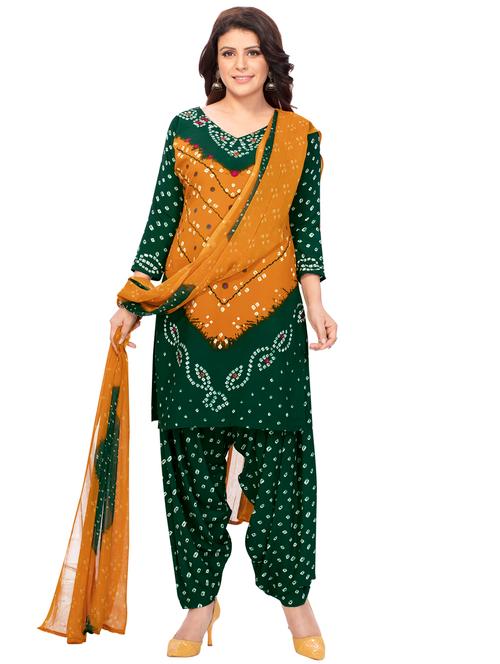 printed unstitched suit set - 19578041 - Very Small Image - 1