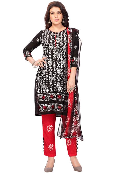 printed unstitched suit set - 19578062 - Very Small Image - 1