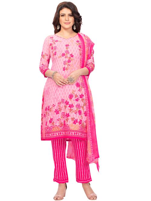 printed unstitched suit set - 19578063 - Very Small Image - 1