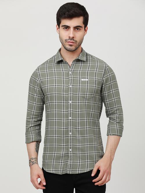 mens checks casual shirt - 19578754 - Very Small Image - 1