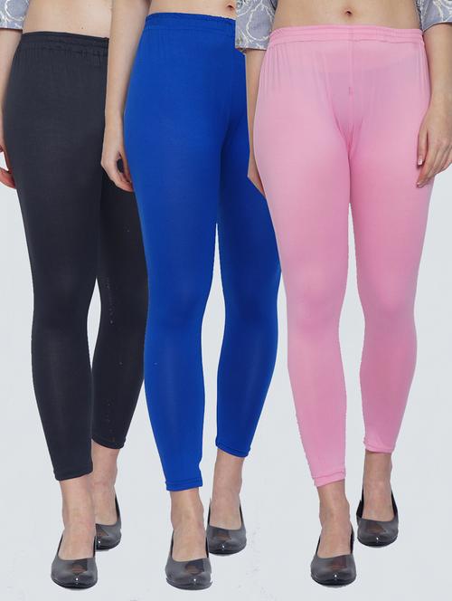 pack of 3 solid leggings - 19578988 - Very Small Image - 1