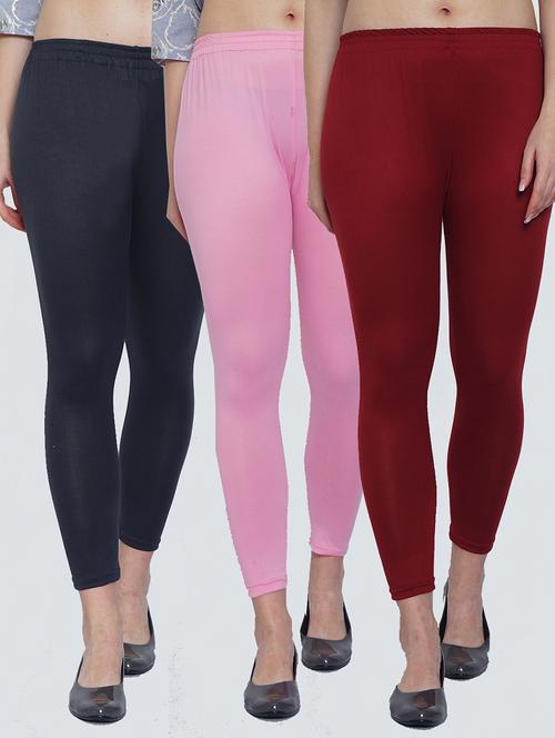 pack of 3 solid leggings - 19579002 - Very Small Image - 1