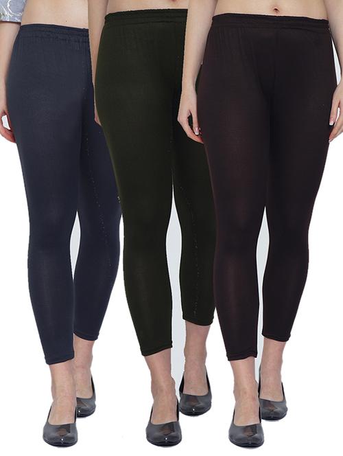 pack of 3 solid leggings - 19579005 - Very Small Image - 1