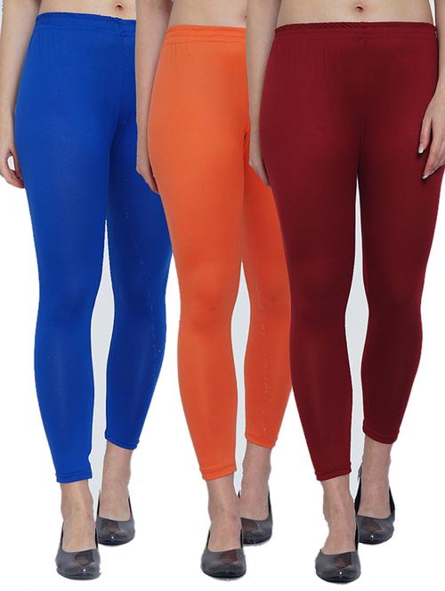 pack of 3 solid leggings - 19579014 - Very Small Image - 1