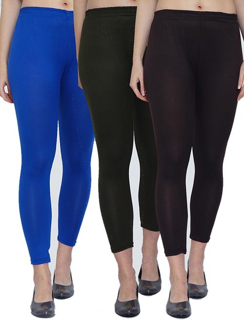pack of 3 solid leggings - 19579020 - Very Small Image - 1