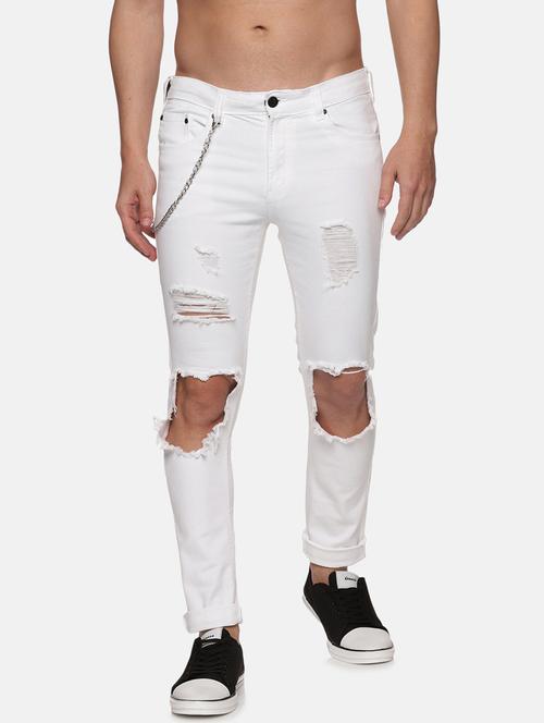 mens slim fit distressed jeans - 19579357 - Very Small Image - 1
