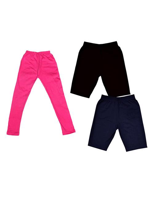 pack of solid shorts and three-fourth - 19580075 - Very Small Image - 1
