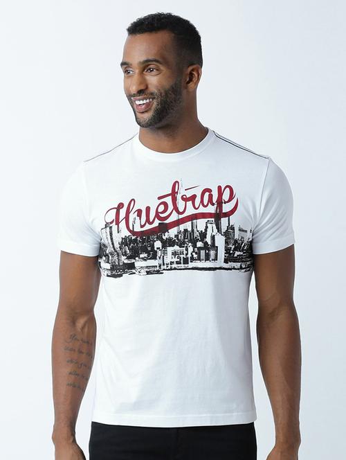 round neck printed regular t-shirt - 19580707 - Very Small Image - 1
