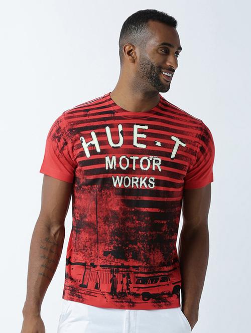 men printed round neck t-shirt - 19581531 - Very Small Image - 1