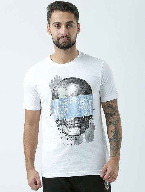 men round neck front print t-shirt - 19582006 - Very Small Image - 1