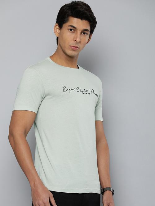grey printed round neck t-shirt - 19582375 - Very Small Image - 1