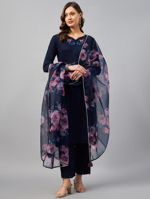 v-neck suit set - 19582601 - Very Small Image - 1