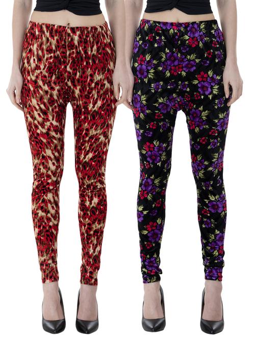 women printed leggings combo - 19583511 - Very Small Image - 1