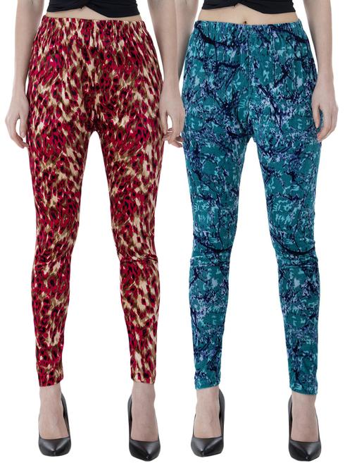 women printed leggings combo - 19583517 - Very Small Image - 1