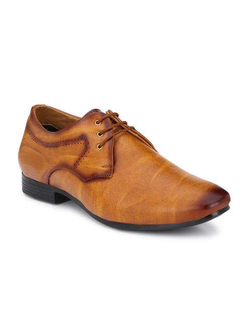 tan leather laceup derbies - 19585357 - Very Small Image - 1