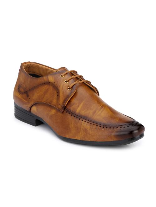 tan leather laceup derbies - 19585360 - Very Small Image - 1
