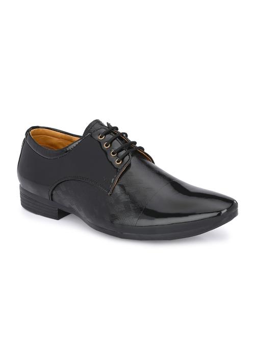 black patent leather laceup derbies - 19585377 - Very Small Image - 1