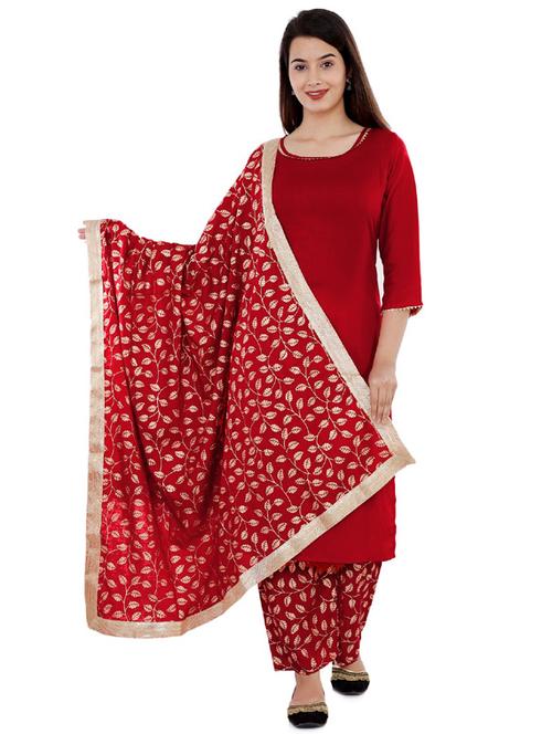 round neck kurta suit set - 19586818 - Very Small Image - 1