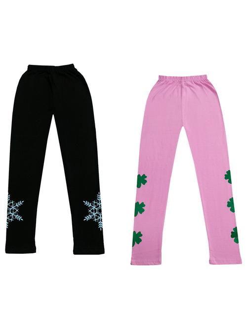 girls mid rise leggings combo - 19587546 - Very Small Image - 1