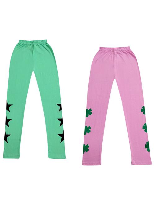 girls mid rise leggings combo - 19587549 - Very Small Image - 1