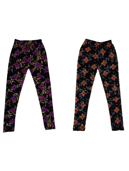 girls mid rise leggings combo - 19587971 - Very Small Image - 1