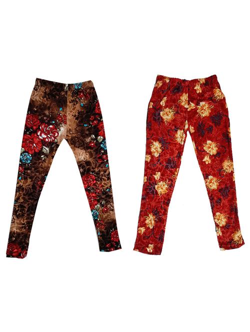 girls mid rise leggings combo - 19587976 - Very Small Image - 1