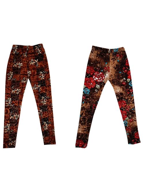 girls mid rise leggings combo - 19588008 - Very Small Image - 1