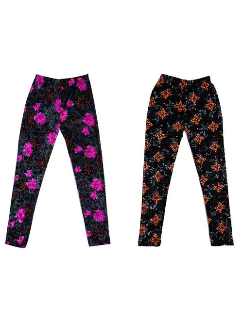 girls mid rise leggings combo - 19588021 - Very Small Image - 1