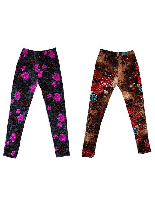 girls mid rise leggings combo - 19588023 - Very Small Image - 1