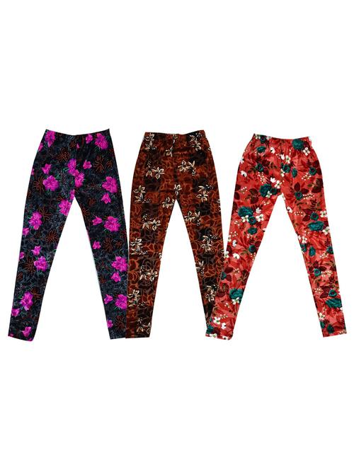 girls mid rise leggings combo - 19588032 - Very Small Image - 1