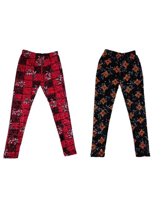 girls mid rise leggings combo - 19588037 - Very Small Image - 1