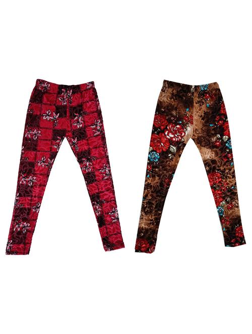 girls mid rise leggings combo - 19588039 - Very Small Image - 1