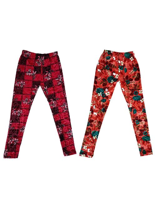 girls mid rise leggings combo - 19588040 - Very Small Image - 1
