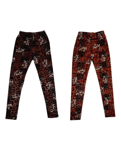 girls printed velvet leggings combo - 19588060 - Very Small Image - 1