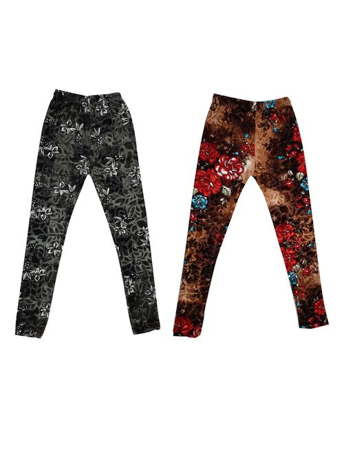 girls printed velvet leggings combo - 19588076 - Very Small Image - 1