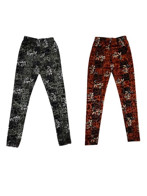 girls printed velvet leggings combo - 19588079 - Very Small Image - 1