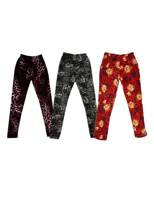 girls printed velvet leggings combo - 19588106 - Very Small Image - 1