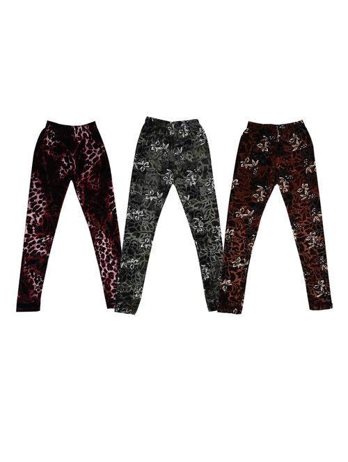 girls printed velvet leggings combo - 19588115 - Very Small Image - 1