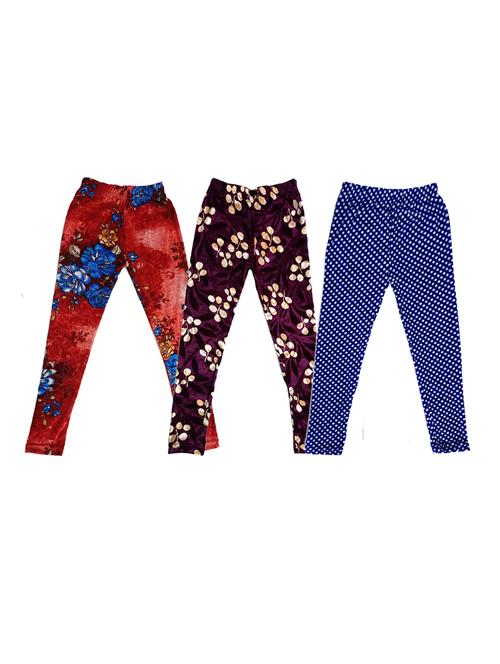 girls printed velvet leggings combo - 19588173 - Very Small Image - 1