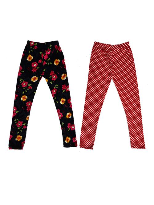 girls printed velvet leggings combo - 19588208 - Very Small Image - 1