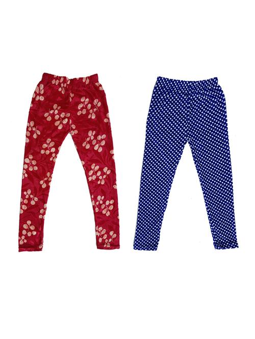 girls printed velvet leggings combo - 19588238 - Very Small Image - 1