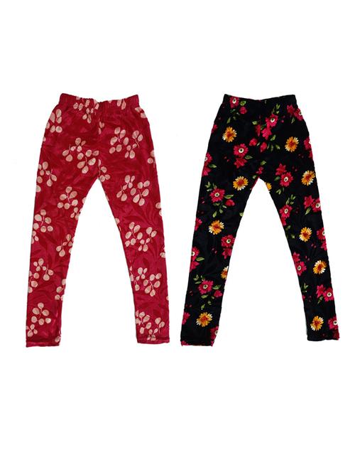 girls printed velvet leggings combo - 19588243 - Very Small Image - 1