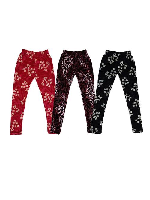 girls printed velvet leggings combo - 19588246 - Very Small Image - 1
