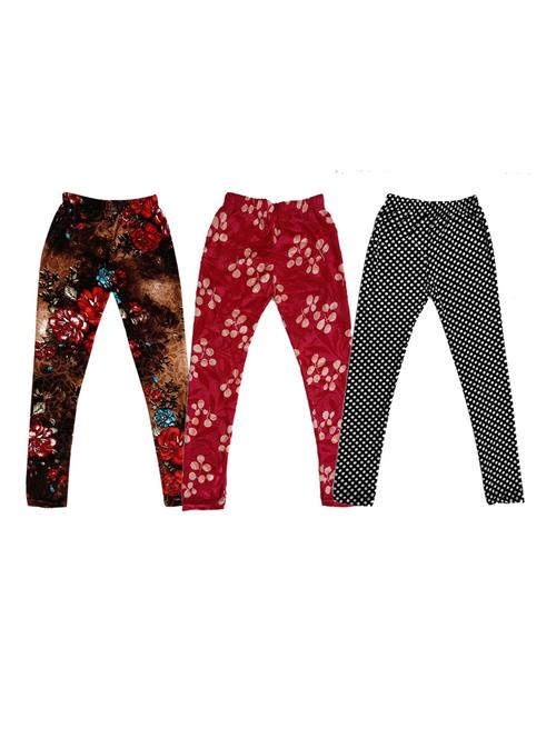 girls printed velvet leggings combo - 19588266 - Very Small Image - 1