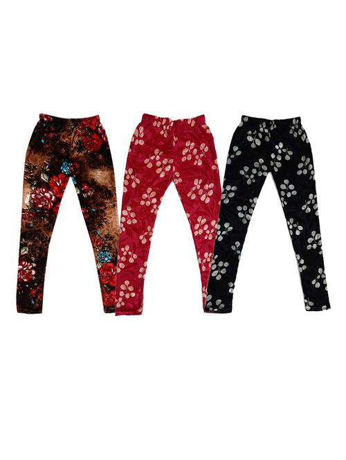 girls printed velvet leggings combo - 19588267 - Very Small Image - 1